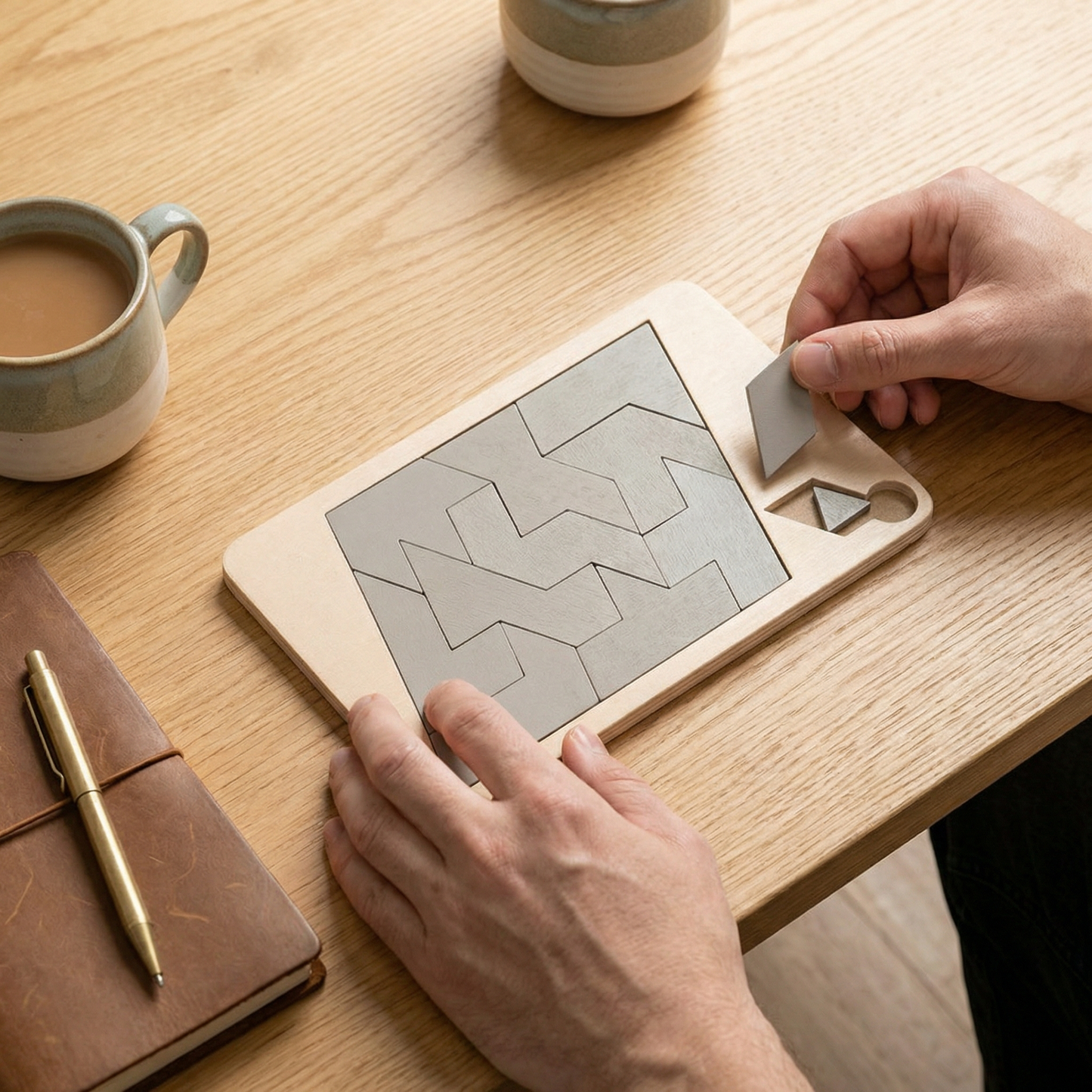 Wooden Tangram puzzle game