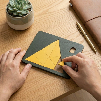 Wooden Tangram puzzle game