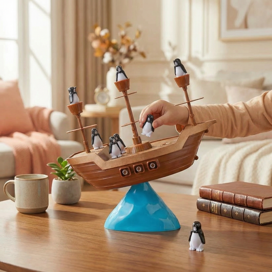 Penguin Pirate Ship Balance Game