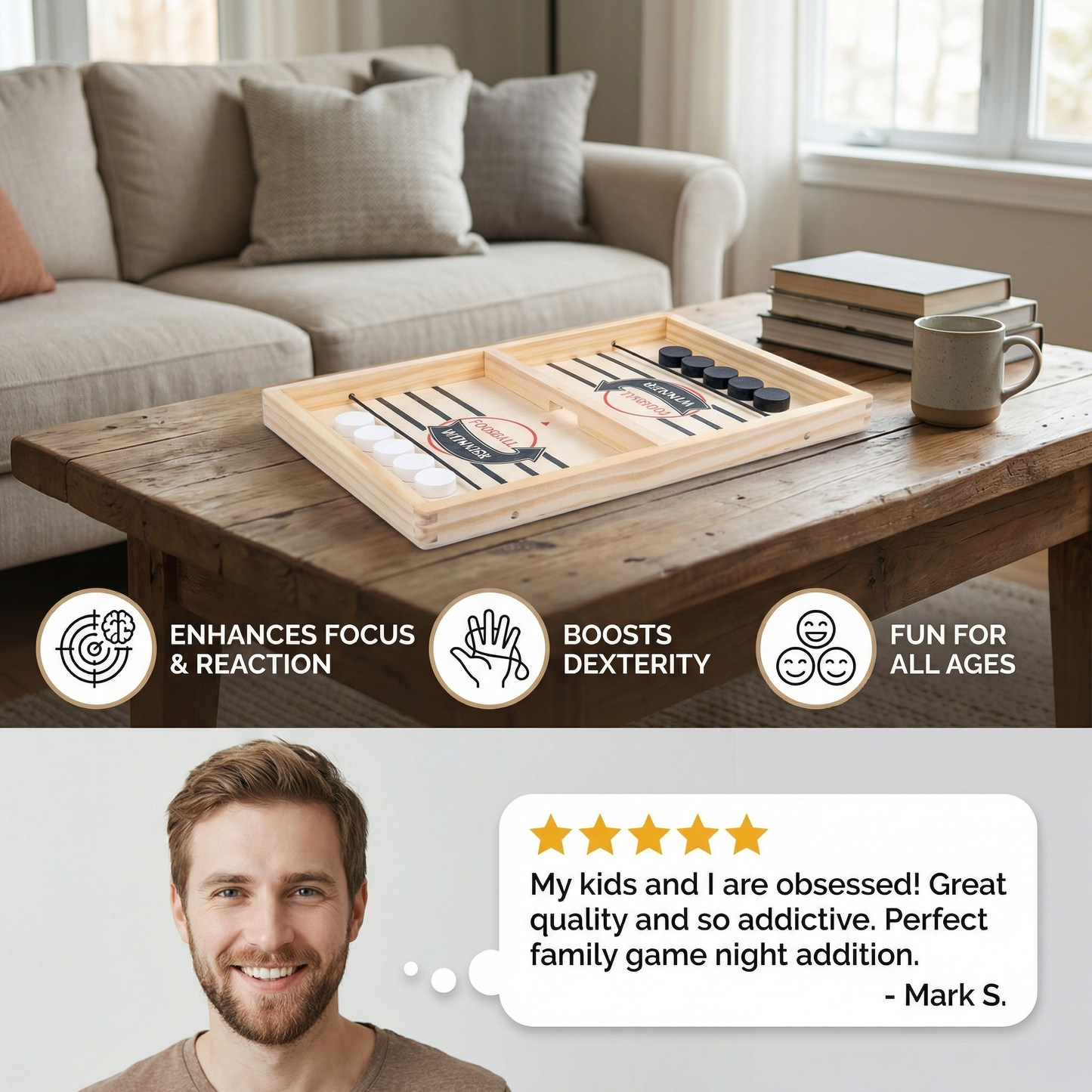 Wooden Sling Shot Chess board game