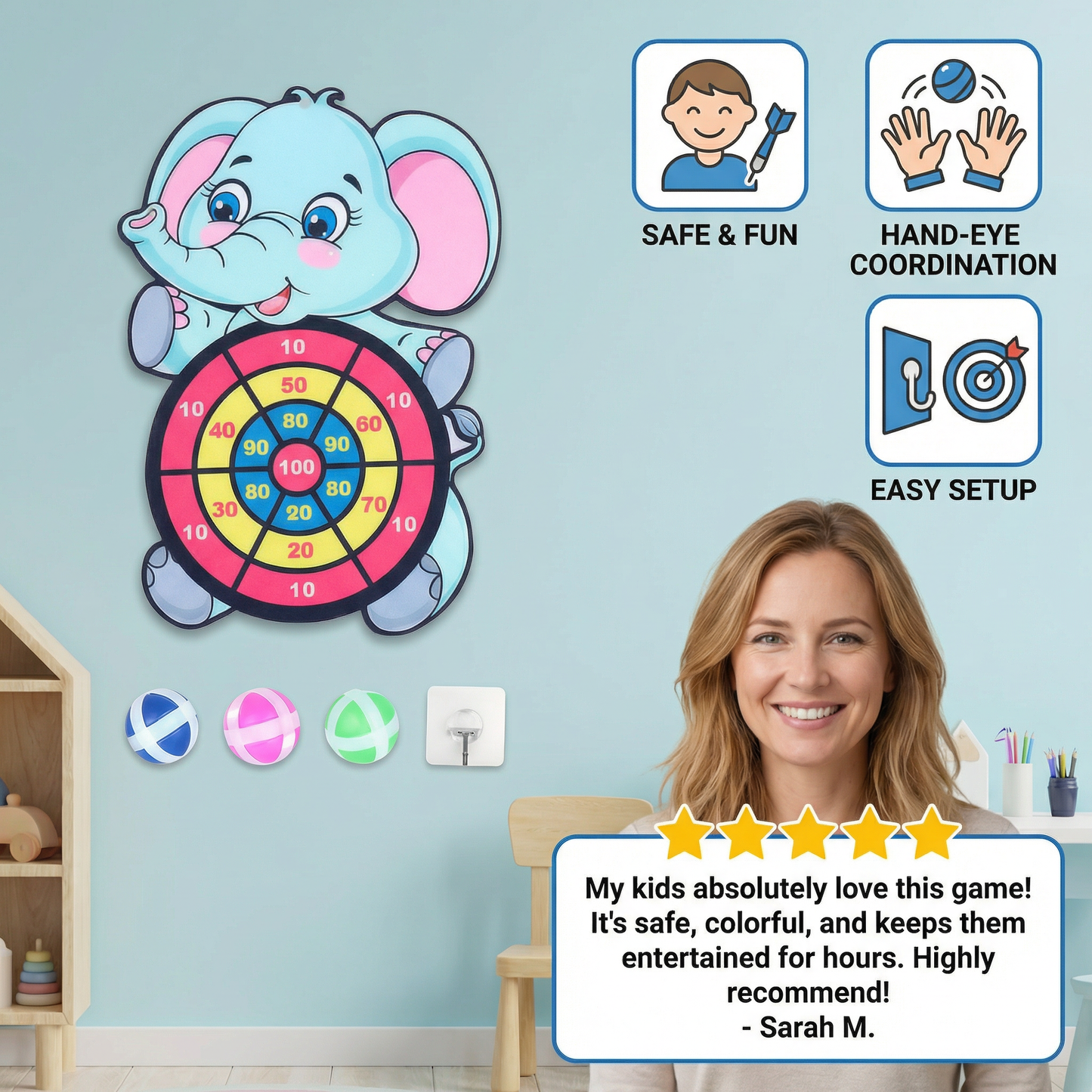 Cute Kids Dart Game
