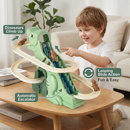 Dino Slide Roller Coaster Fun