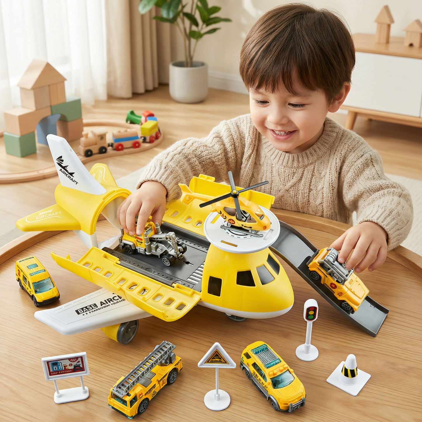 Aircraft and Vehicle Play Set