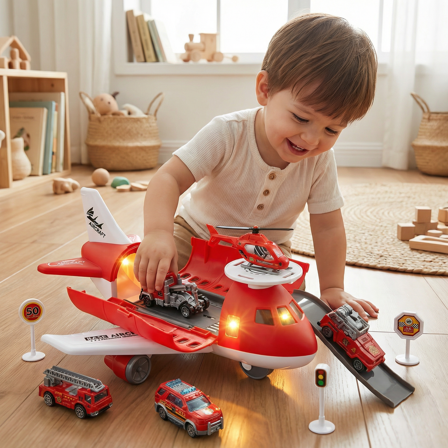 Aircraft and Vehicle Play Set