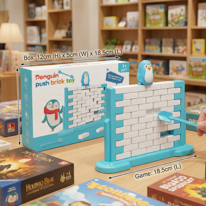 Penguin Brick Push Balance Family Game