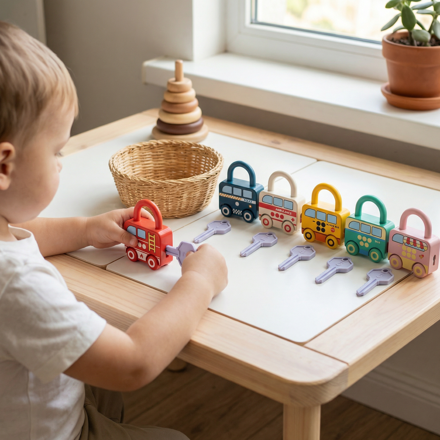 Montessori Key Lock - Patterns and Colours Toy