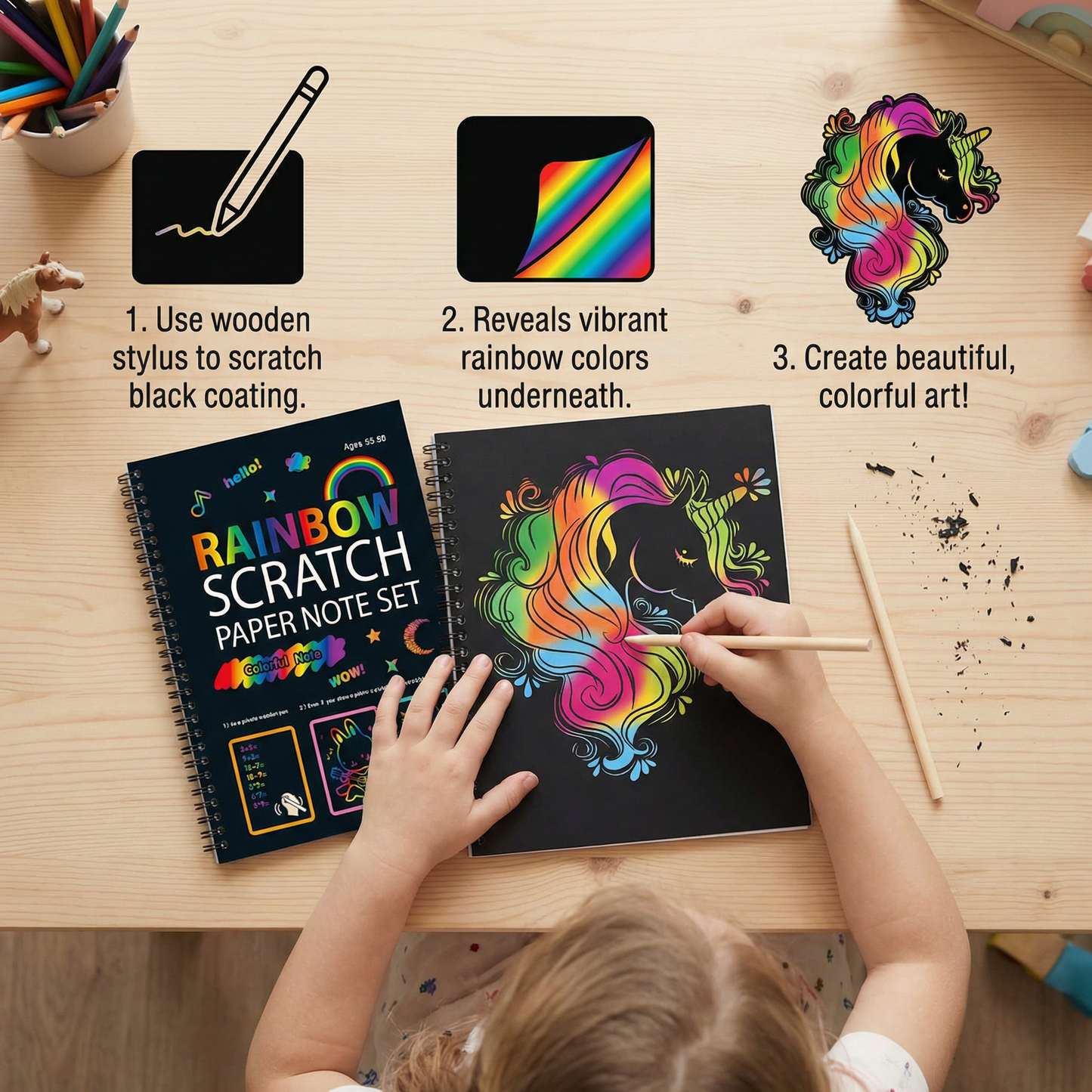 Magical Rainbow Scratch Paper