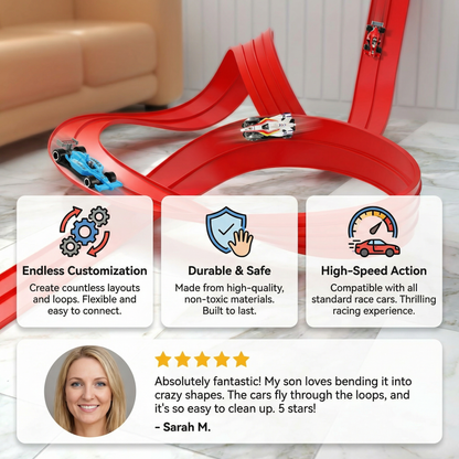 Flexible racing track set