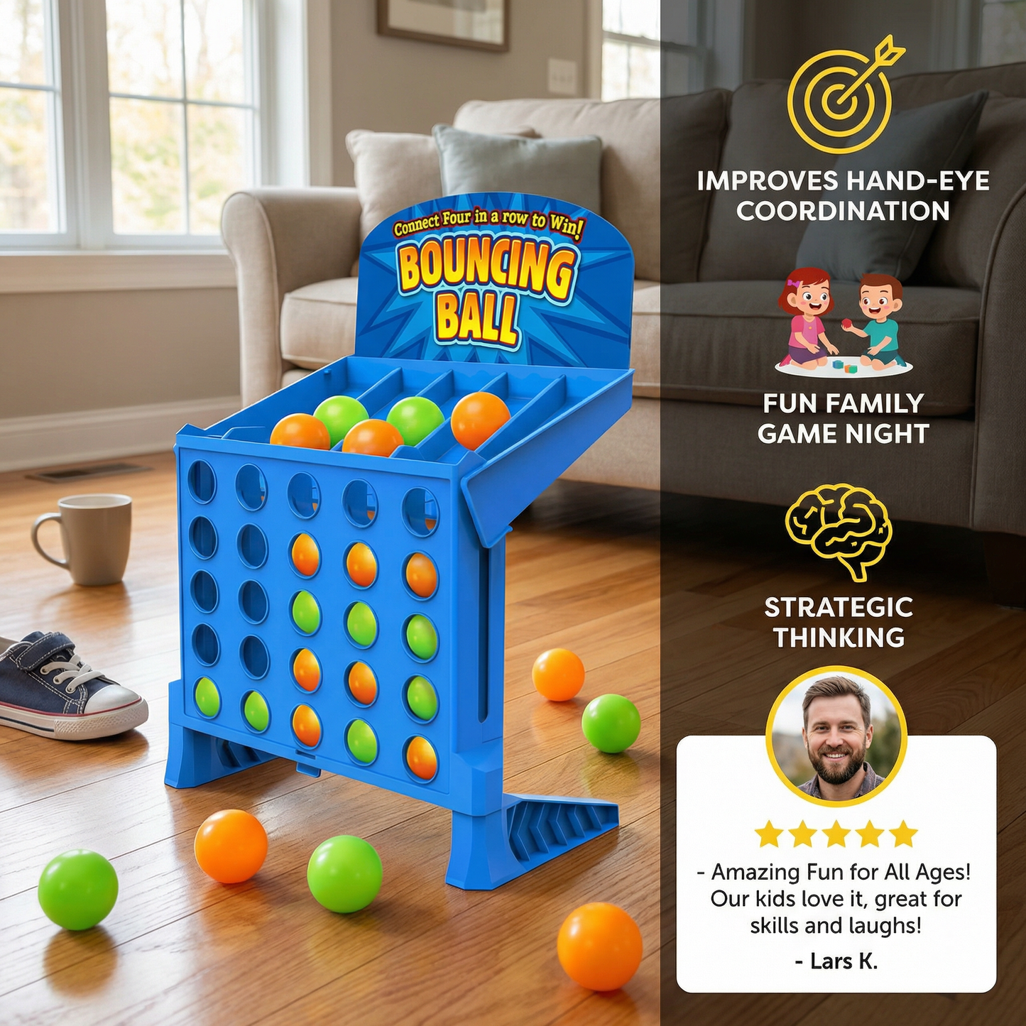 Four in a Row Target Shooting Game