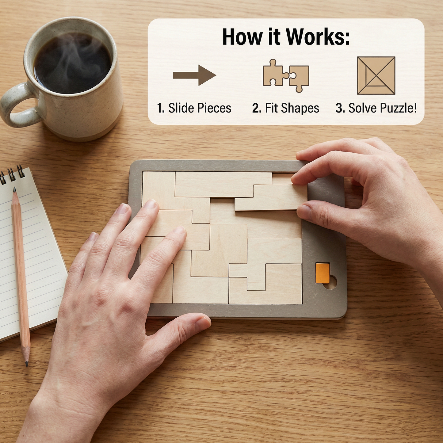 Wooden Tangram puzzle game