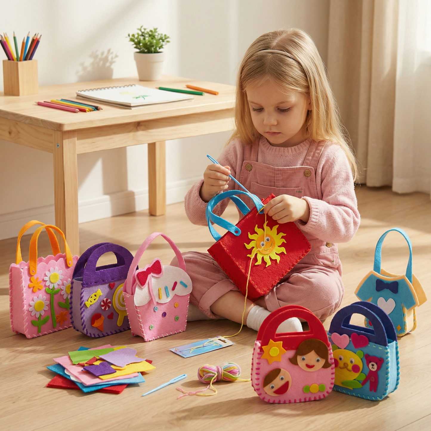 Safe DIY Felt Bag Sewing Set