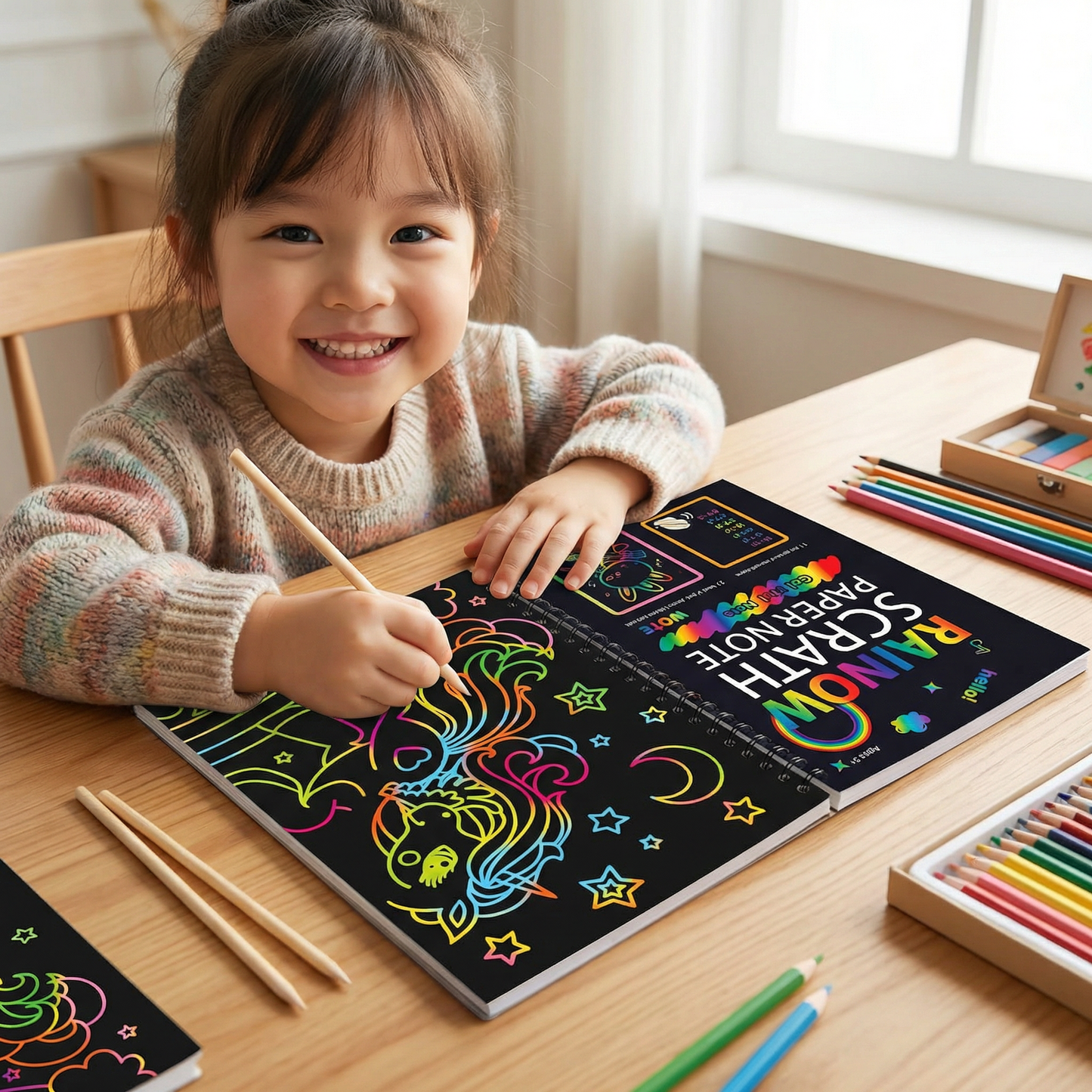 Magical Rainbow Scratch Paper