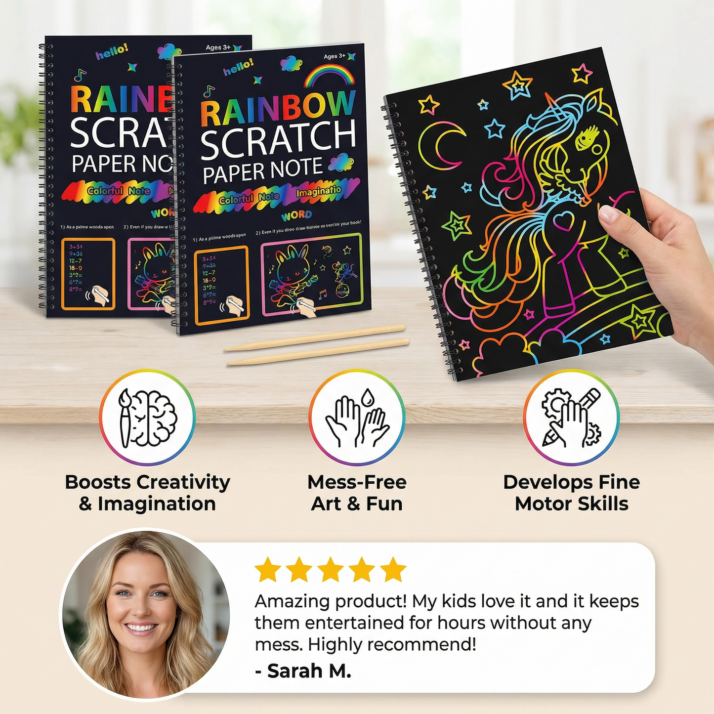 Magical Rainbow Scratch Paper