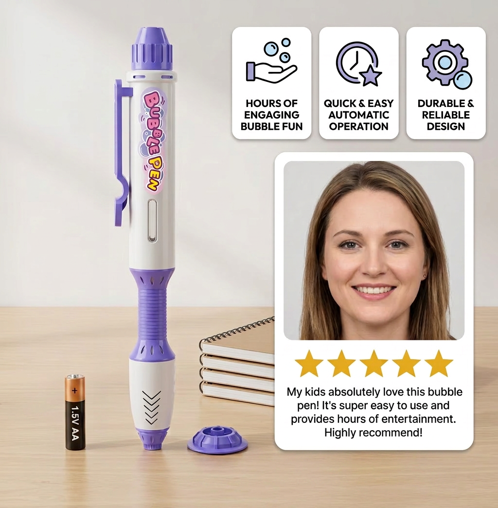 Magic Bubble Blaster Pen – Automatic Bubble Wand for Kids
