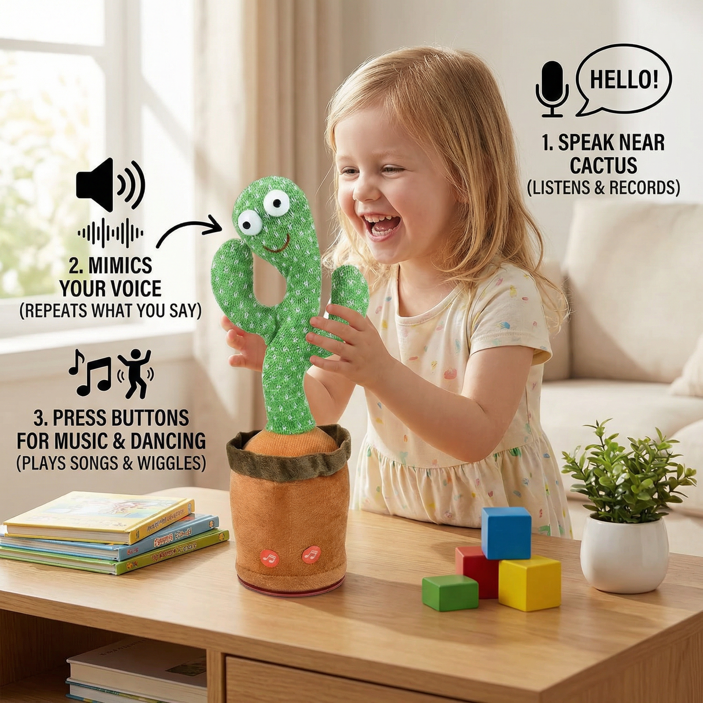 Speaking Cactus Toy for Kids
