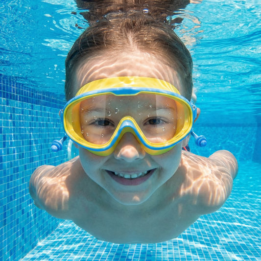 Kids Swimming goggles with large frames and anti-fog system