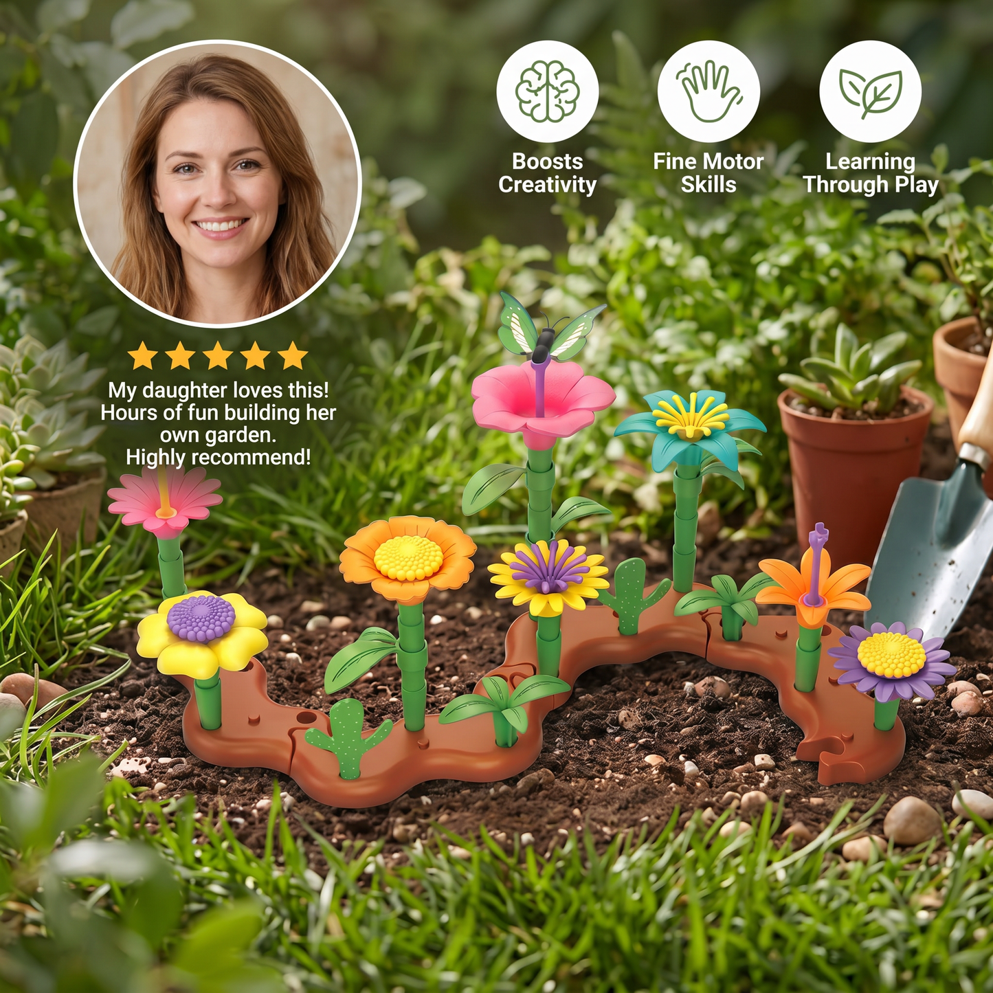 Flower Garden Building Toy for Kids – Creative Planting & Learning Playset for Little Gardeners