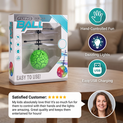 Hand-Controlled Flying LED Ball Drone for Kids