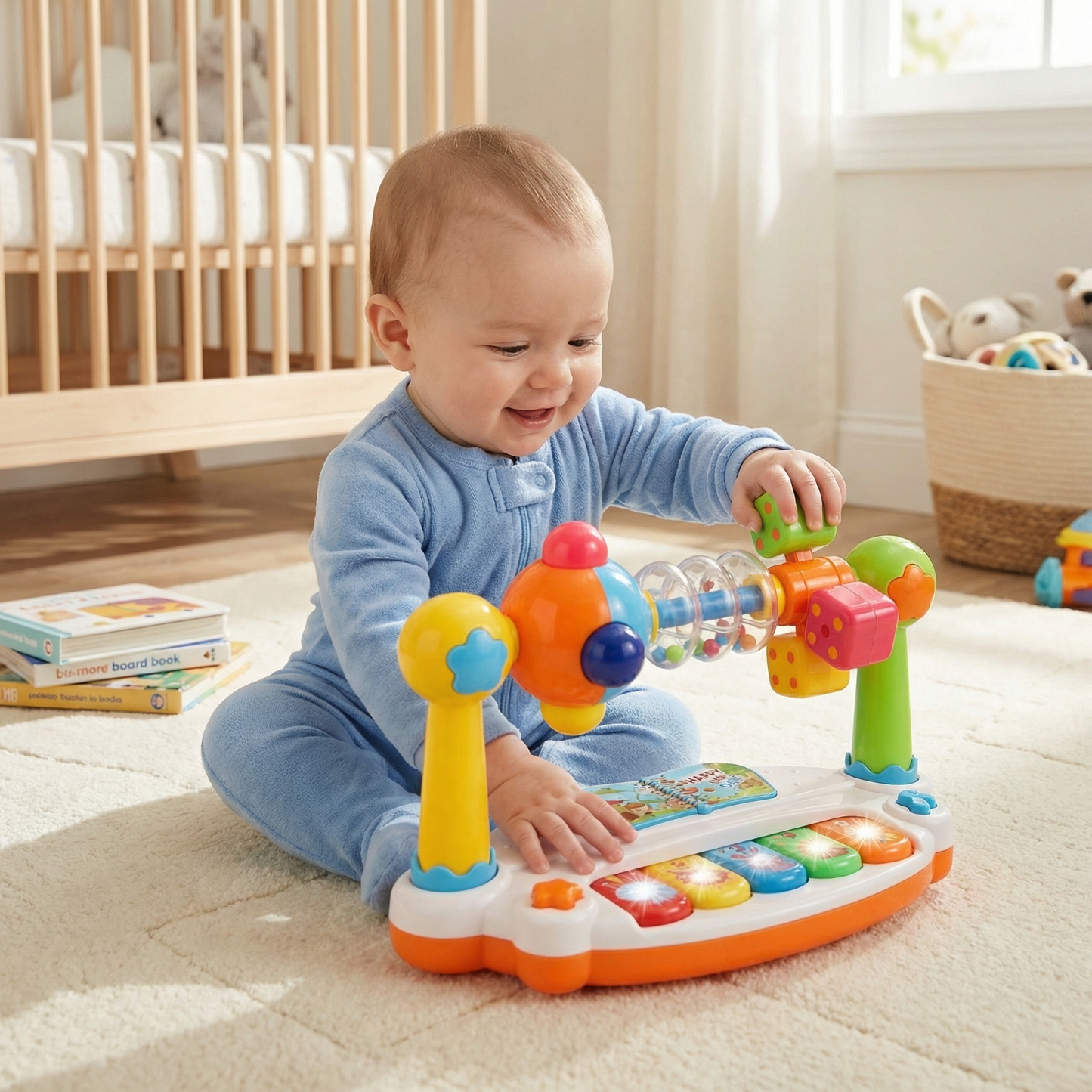Musical 5-in-1 educational toy for babies