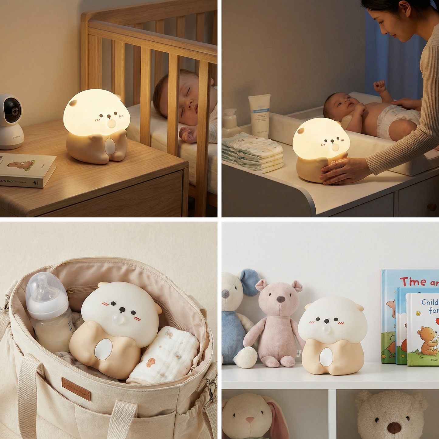 Adorable Bubble-Blowing Otter Silicone Night Lamp