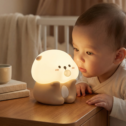 Adorable Bubble-Blowing Otter Silicone Night Lamp
