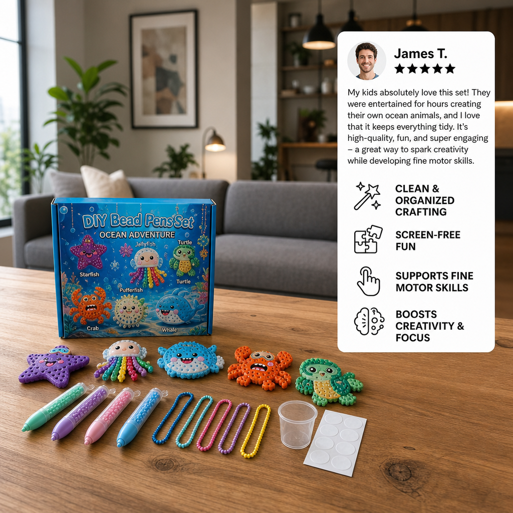 DIY Bead Art Pen Kit – Create & Decorate Animal Designs