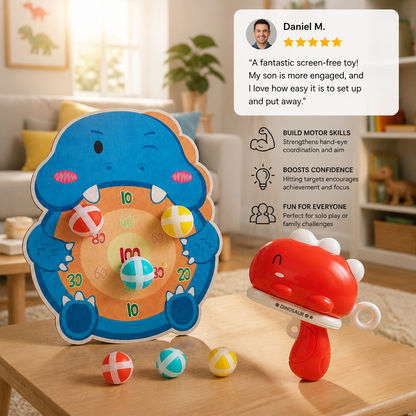 Dinosaur Sticky Ball Shooter – Target Shooting Game for Kids