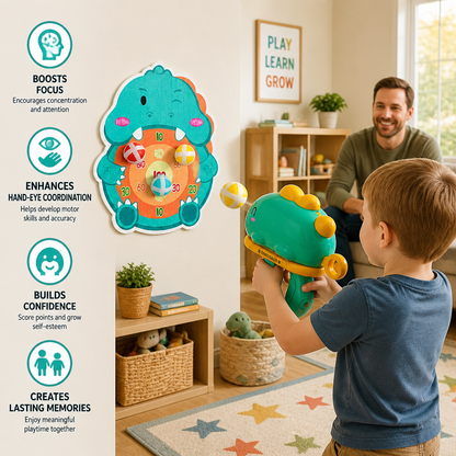 Dinosaur Sticky Ball Shooter – Target Shooting Game for Kids