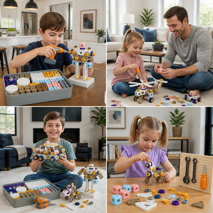 Kids’ DIY Tool Kit with Electric Drill – STEM Building Playset