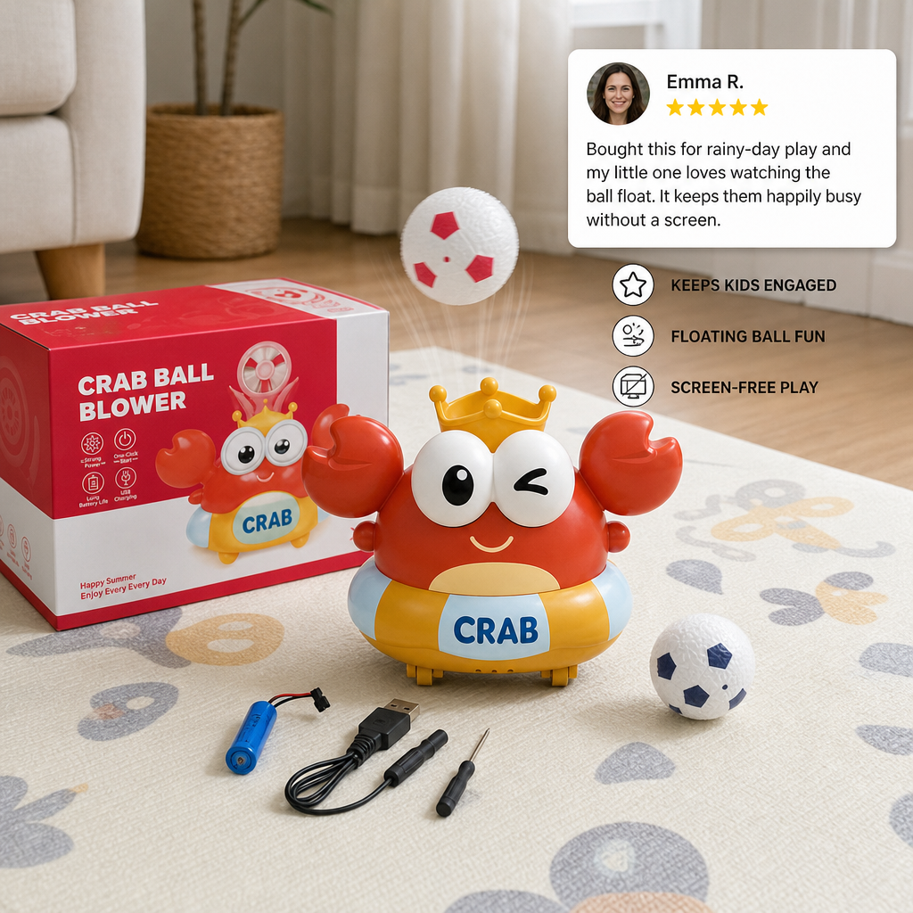 Kids’ Electric Crab Floating Ball Toy