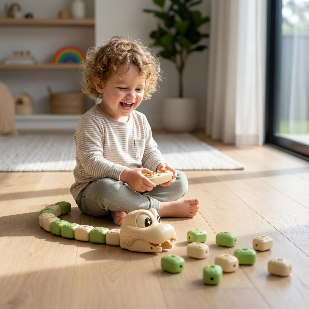 Interactive Growing RC Snake STEM Toy – Eats Blocks & Grows Longer