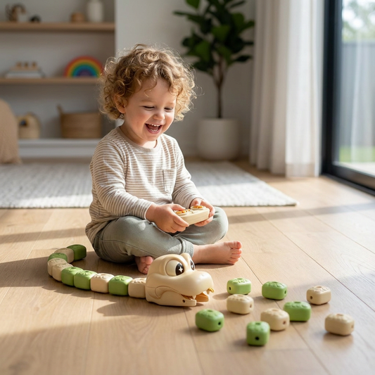 Interactive Growing RC Snake STEM Toy – Eats Blocks & Grows Longer
