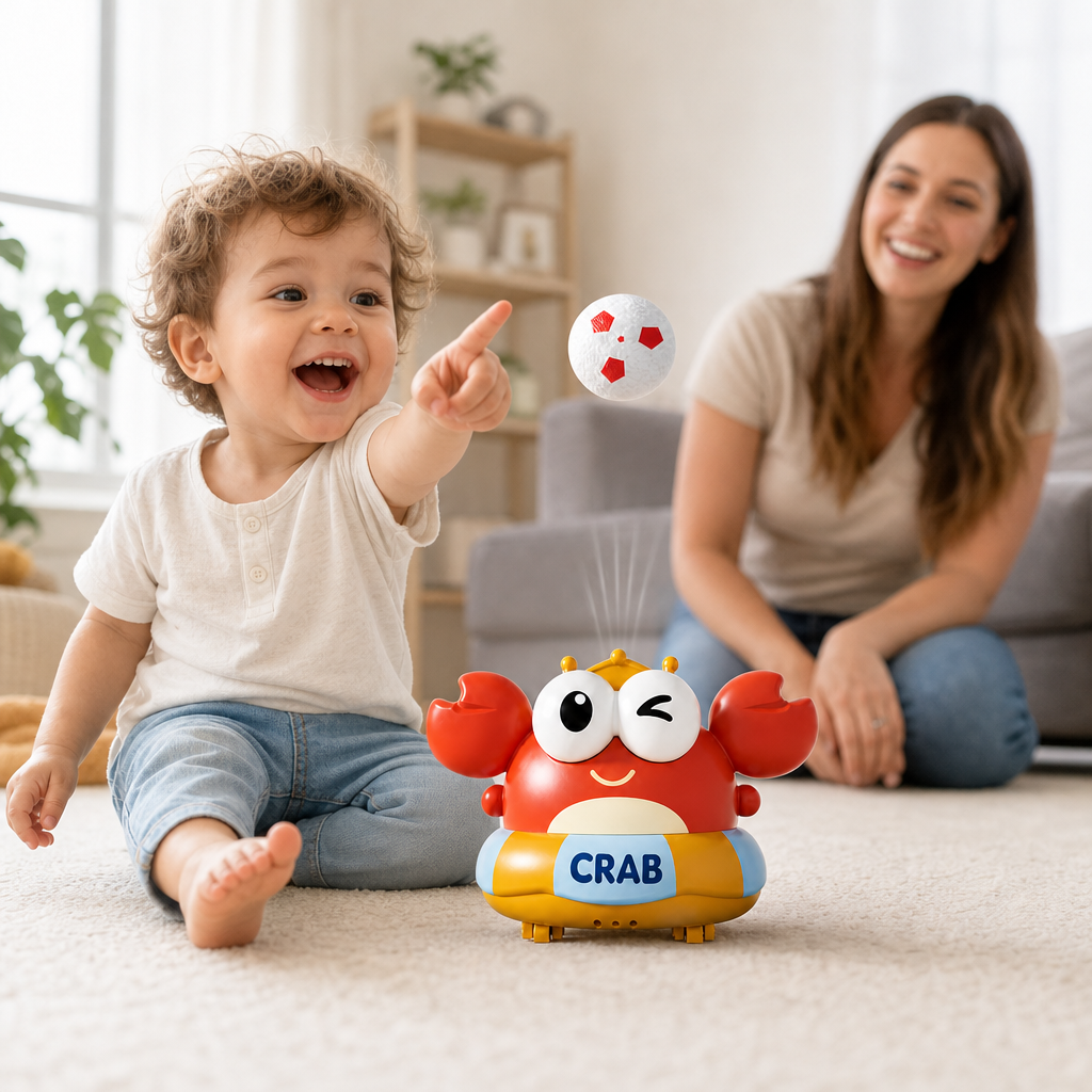 Kids’ Electric Crab Floating Ball Toy