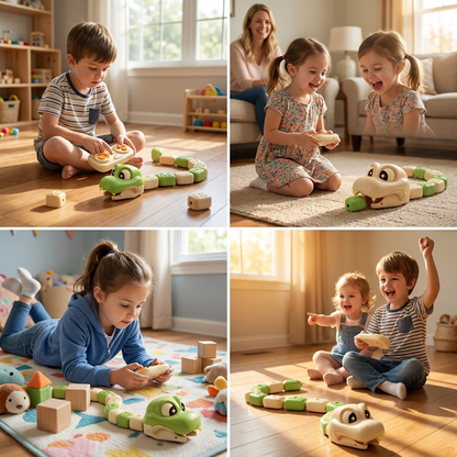 Interactive Growing RC Snake STEM Toy – Eats Blocks & Grows Longer