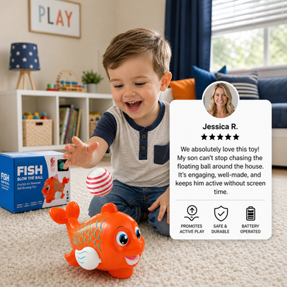 Interactive Floating Ball Fish Toy with Lights & Music