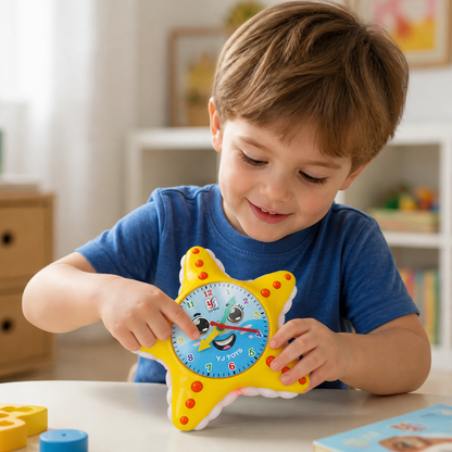Starfish Clock Learning Toy – Interactive Time Teaching Toy for Kids