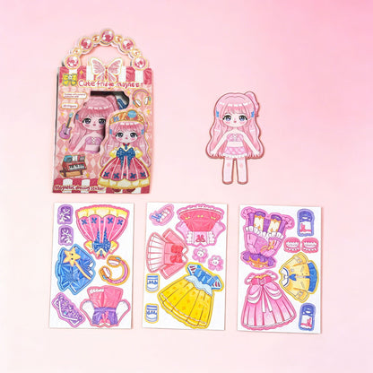 Princess Magnetic Dress-Up Set with 3D Stickers
