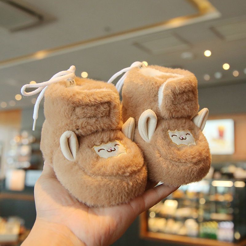 Warm & Cozy Fleece-Lined Baby Booties with Soft Non-Slip Soles