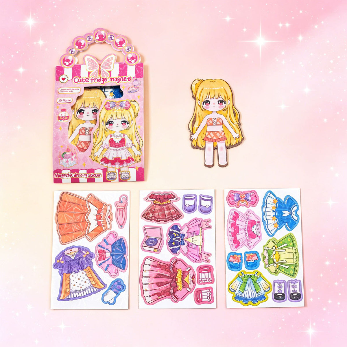 Princess Magnetic Dress-Up Set with 3D Stickers