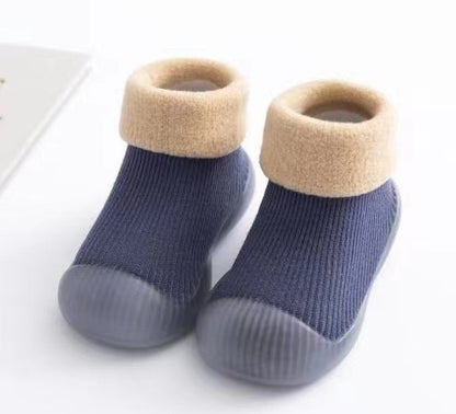 Warm Baby Walking Sock Shoes with Soft Non-Slip Soles
