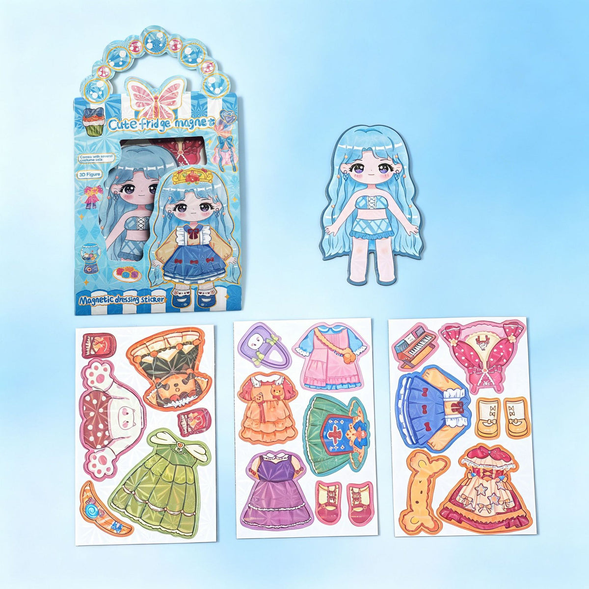 Princess Magnetic Dress-Up Set with 3D Stickers