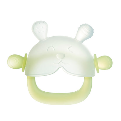 Bunny Baby Teething Mitten – Soft BPA-Free Silicone Gum Soother with Anti-Drop Wristband (3–18 Months)