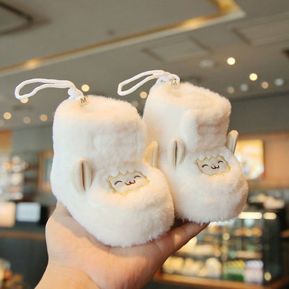 Warm & Cozy Fleece-Lined Baby Booties with Soft Non-Slip Soles