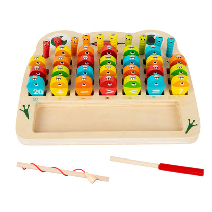 Wooden Magnetic Fishing Game – Alphabet, Math & Fine Motor Skills Learning Toy for Kids