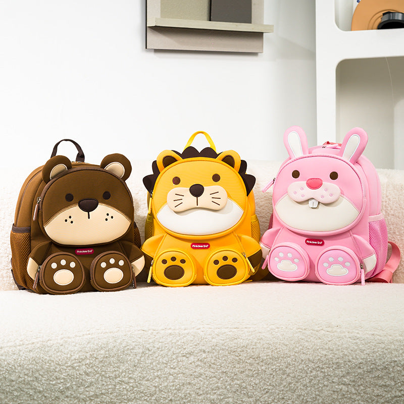 Kids Cartoon Animal Backpack – Lightweight Multi-Pocket School Bag