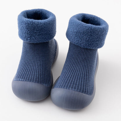 Warm Baby Walking Sock Shoes with Soft Non-Slip Soles