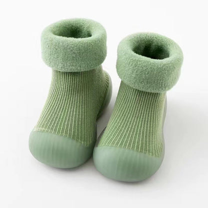 Warm Baby Walking Sock Shoes with Soft Non-Slip Soles