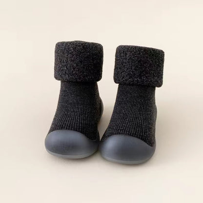 Warm Baby Walking Sock Shoes with Soft Non-Slip Soles