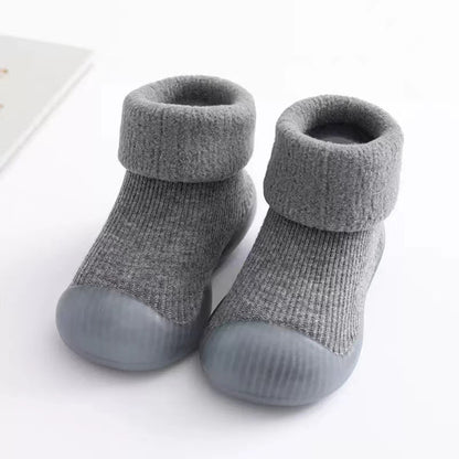 Warm Baby Walking Sock Shoes with Soft Non-Slip Soles