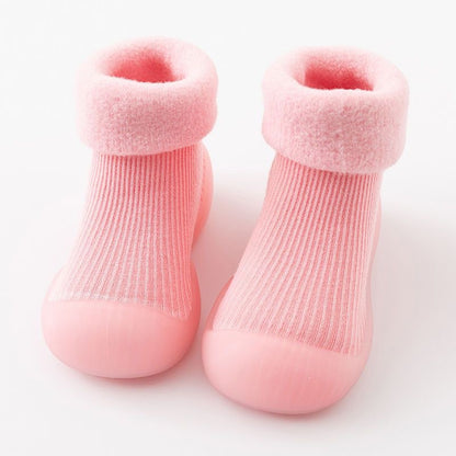 Warm Baby Walking Sock Shoes with Soft Non-Slip Soles